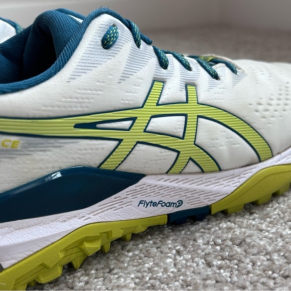 ASICS GEL-Kayano Ace Spikeless Size 11 Golf Shoes Men's White/Neon Lime 1111A209 - Picture 3 of 12